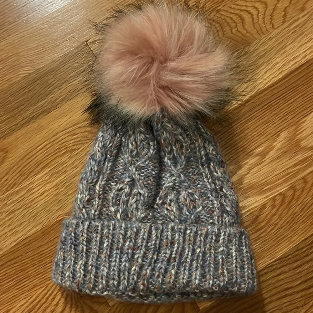 New Free People Confetti Cable Pom Beanie